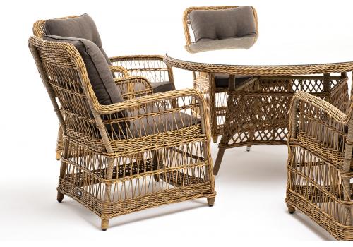  "Эспрессо–150 C" обеденная группа плетеная, цвет соломенный, фото 17 