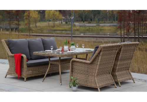  "Латте" плетеный стол из искусственного ротанга 160х90см, цвет соломенный, фото 30 