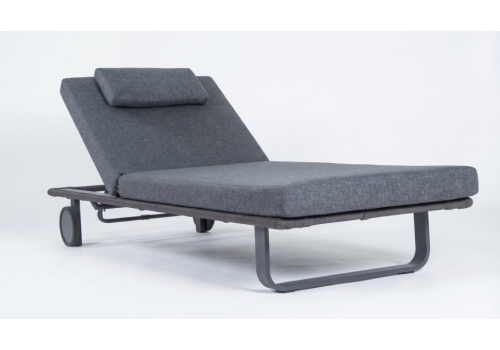  Шезлонг КОСТА С на колесах, каркас карбон, матрас маренго (с подушкой), фото 5 