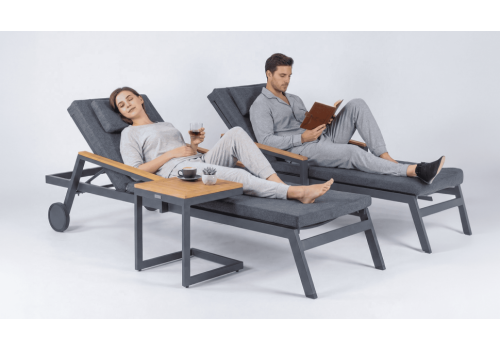  Шезлонг СПОНДА С карбон, с матрасом и подушкой, фото 5 