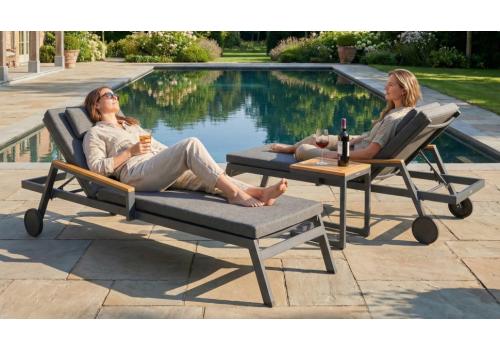  Шезлонг СПОНДА С карбон, с матрасом и подушкой, фото 4 