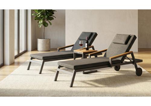  Шезлонг СПОНДА С карбон, с матрасом и подушкой, фото 2 