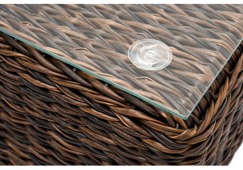  "Лунго" журнальный столик плетеный (гиацинт), цвет коричневый, фото 4 