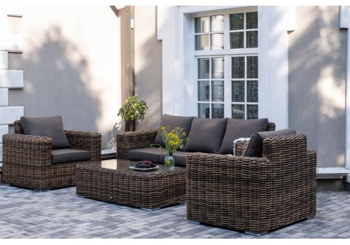  "Палермо" лаунж-зона из искусственного ротанга, цвет соломенный, фото 2 