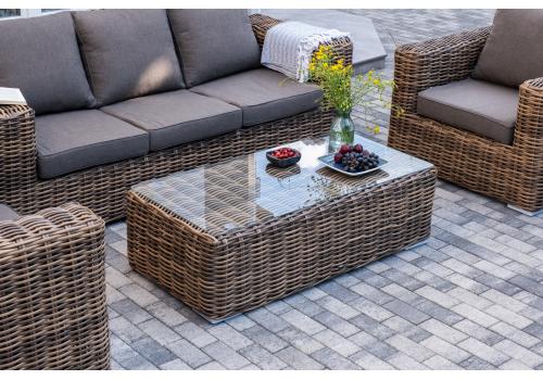  "Палермо" лаунж-зона из искусственного ротанга, цвет соломенный, фото 3 