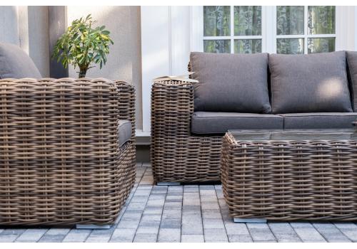  "Палермо" лаунж-зона из искусственного ротанга, цвет соломенный, фото 9 