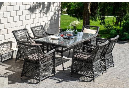  "Латте" обеденная группа плетеная, цвет графит, фото 1 