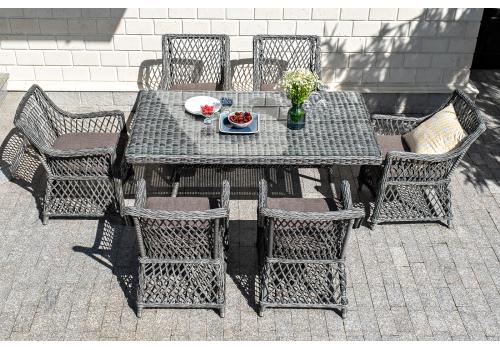  "Латте" обеденная группа плетеная, цвет графит, фото 2 