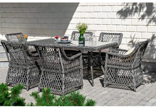  "Латте" обеденная группа плетеная, цвет графит, фото 3 