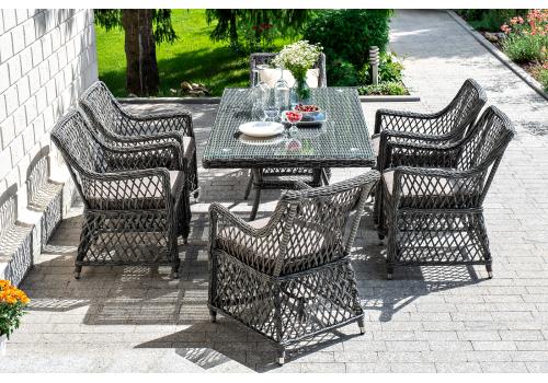  "Латте" обеденная группа плетеная, цвет графит, фото 4 