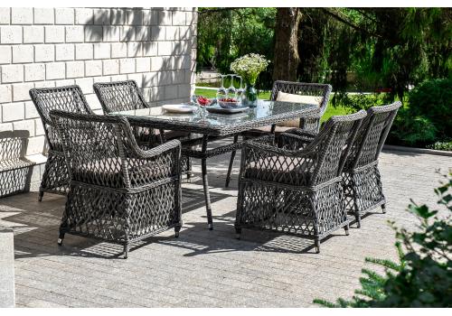  "Латте" обеденная группа плетеная, цвет графит, фото 5 