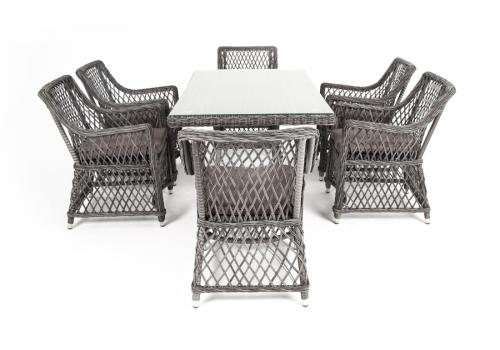  "Латте" обеденная группа плетеная, цвет графит, фото 8 