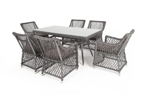  "Латте" обеденная группа плетеная, цвет графит, фото 10 