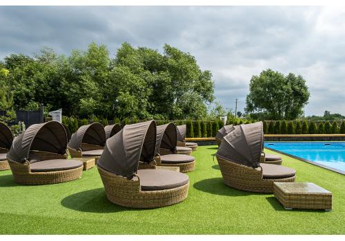  "Стильяно" плетеная кровать круглая, цвет соломенный, фото 80 