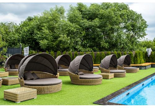  "Стильяно" плетеная кровать круглая, цвет соломенный, фото 91 