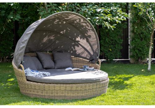  "Стильяно" плетеная кровать круглая, цвет соломенный, фото 109 