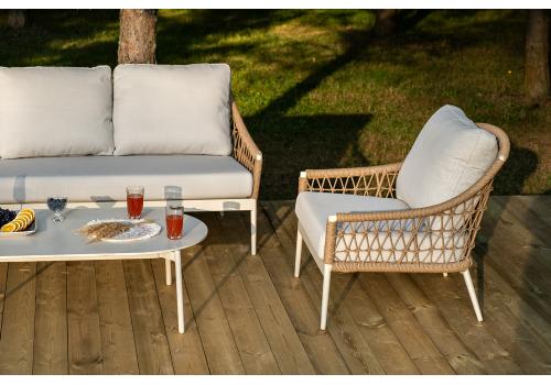  "Венеция" лаунж-зона из искусственного ротанга, цвет соломенный, фото 16 