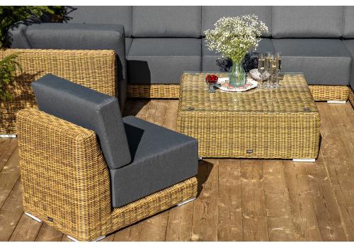  "Капри" трансформирующаяся лаунж-зона из искусственного ротанга, цвет соломенный, фото 14 