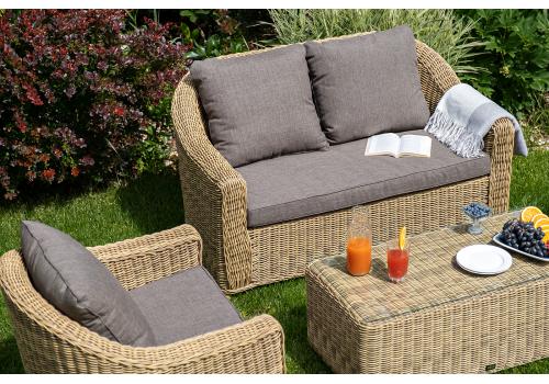  "Кон Панна" лаунж-зона из искусственного ротанга, цвет соломенный, фото 3 