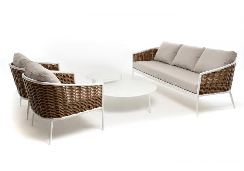  "Тоскана" лаунж-зона из искусственного ротанга, цвет соломенный, фото 152 