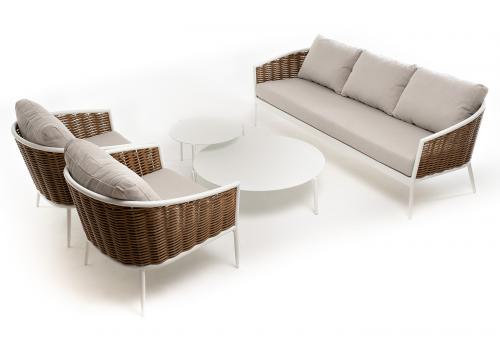  "Тоскана" лаунж-зона из искусственного ротанга, цвет соломенный, фото 154 