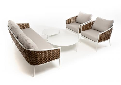  "Тоскана" лаунж-зона из искусственного ротанга, цвет соломенный, фото 159 