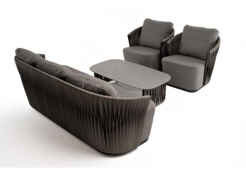  "Флоренция" лаунж-зона из искусственного ротанга, цвет графит, фото 232 