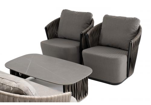  "Флоренция" лаунж-зона из искусственного ротанга, цвет графит, фото 236 