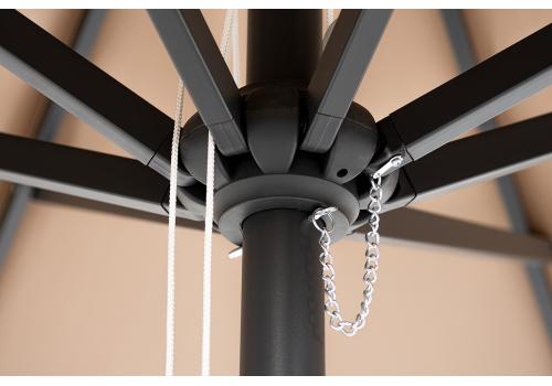  "Джулия" зонт садовый 3х3м на центральной опоре, тент бежевый, фото 7 