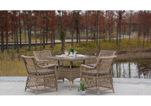  "Латте" плетеное кресло из искусственного ротанга, цвет соломенный, фото 6 