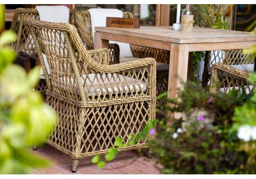  "Латте" плетеное кресло из искусственного ротанга, цвет соломенный, фото 141 