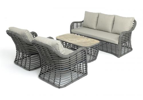  "Ницца" лаунж-зона из искусственного ротанга, цвет бронзовый, фото 83 