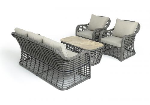  "Ницца" лаунж-зона из искусственного ротанга, цвет бронзовый, фото 89 