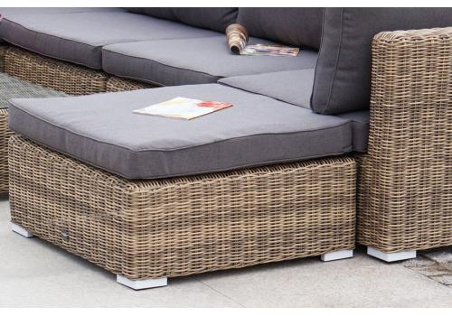  "Лунго" плетеная оттоманка с подушкой, цвет соломенный, фото 5 