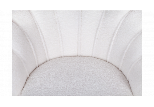  Низкое кресло ракушка Pearl цвет белый на черных ножках, фото 6 