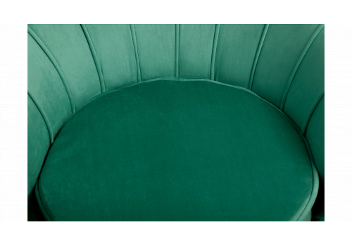  Низкое кресло ракушка Pearl Green V2 на черных ножках, фото 6 