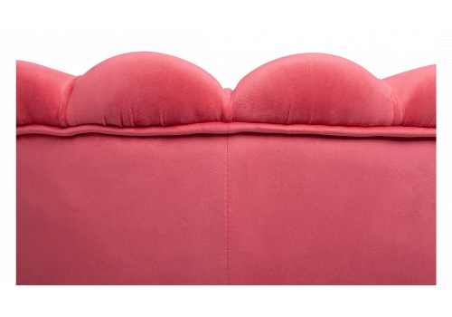  Низкое кресло ракушка Pearl Karmin на черных ножках, фото 5 