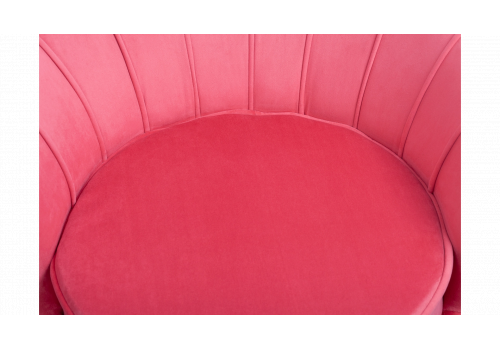  Низкое кресло ракушка Pearl Karmin на черных ножках, фото 6 