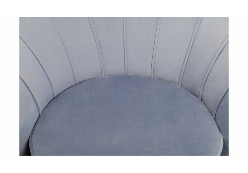  Низкое кресло ракушка Pearl Sky на черных ножках, фото 6 