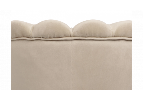  Низкое кресло ракушка Pearl Taupe на черных ножках, фото 5 