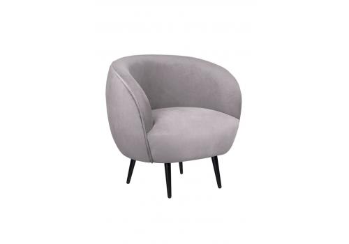  Мягкое кресло Benee Grey на черных ножках, фото 1 