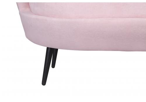  Диван ракушка Pearl Double Pink на черных ножках, фото 7 