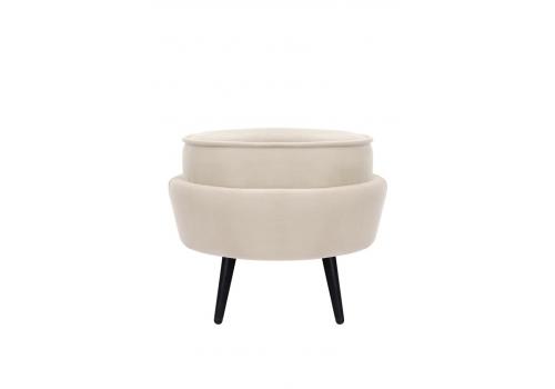  Пуф Pearl Adorn Beige на черных ножках, фото 1 