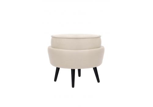  Пуф Pearl Adorn Beige на черных ножках, фото 2 