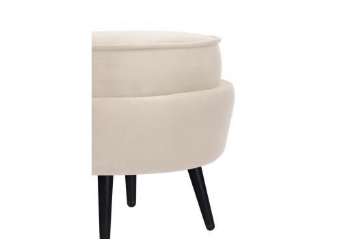  Пуф Pearl Adorn Beige на черных ножках, фото 4 