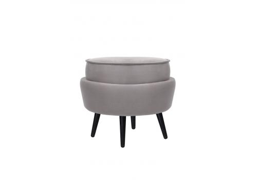  Пуф Pearl Adorn Grey на черных ножках, фото 2 