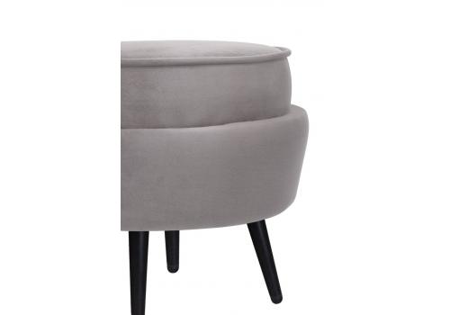  Пуф Pearl Adorn Grey на черных ножках, фото 4 