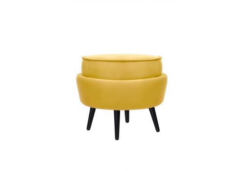  Пуф Pearl Adorn Yellow на черных ножках, фото 2 