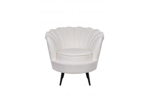  Кресло ракушка Pearl Beige на черных ножках, фото 1 