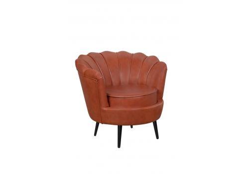  Низкое кресло ракушка Pearl Brown на черных ножках, фото 2 